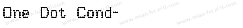 One Dot Cond字体转换
